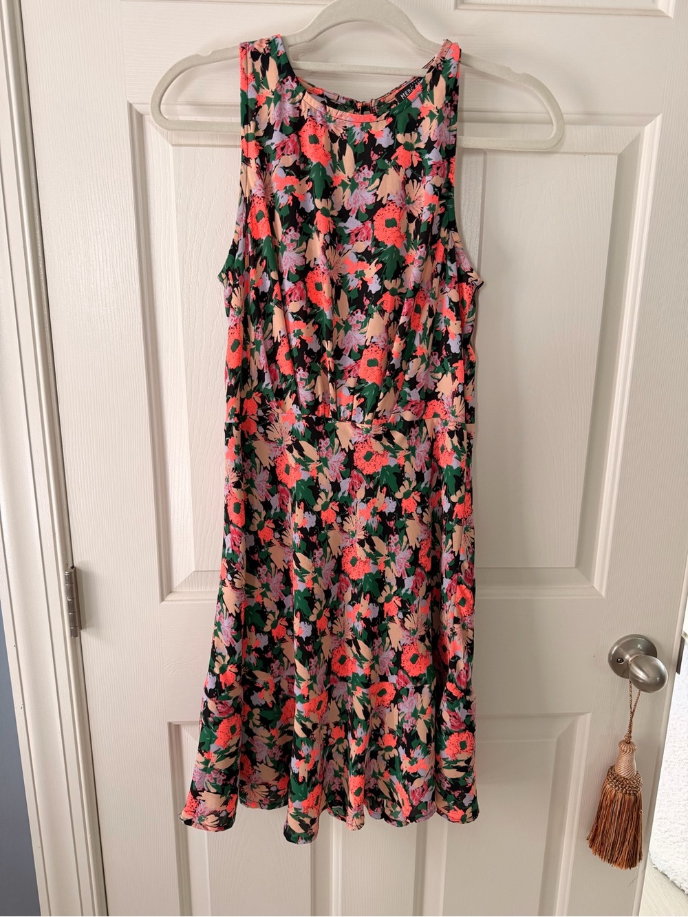 J. Crew Floral Mini Dress in Black, Coral, Pink, Green